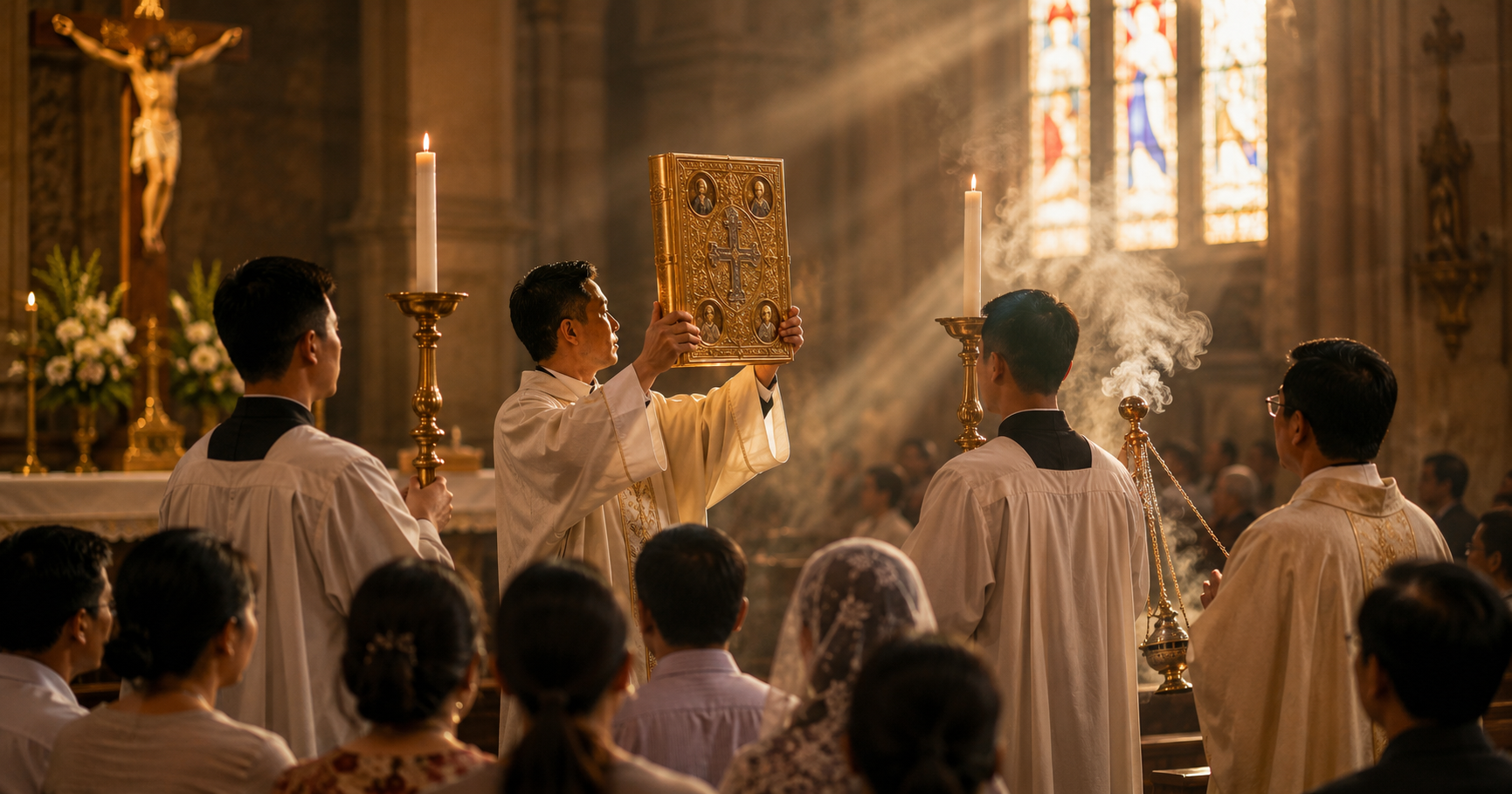 Theological Meaning of the Gestures performed before the Proclamation of the Gospel During Mass.